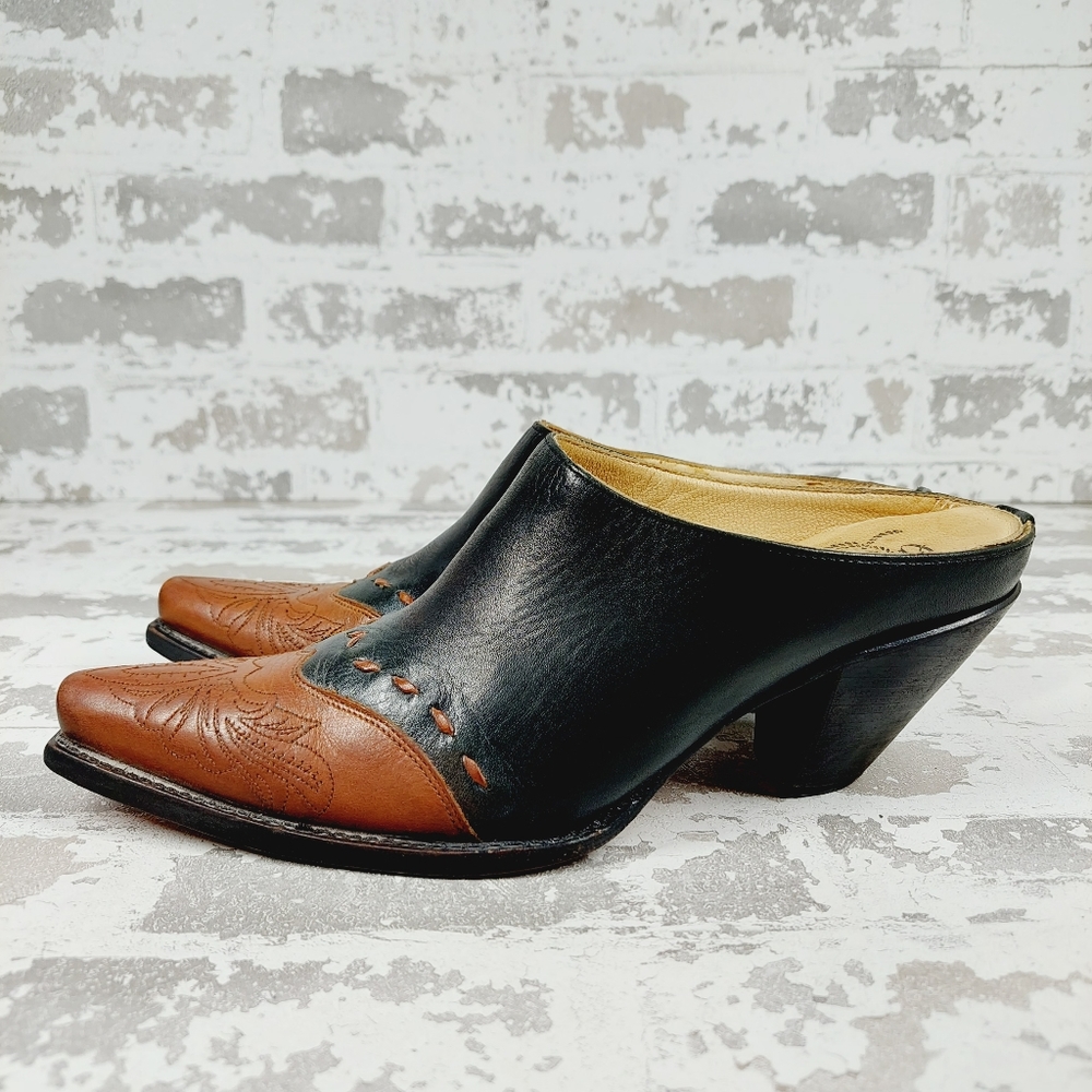 Stylish Black and Brown Mules